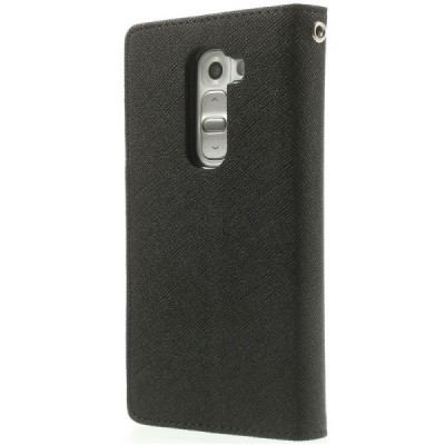 LG G2 mini (D620, D618) Mercury juodas atverčiamas dėklas - piniginė / Priedai.lt