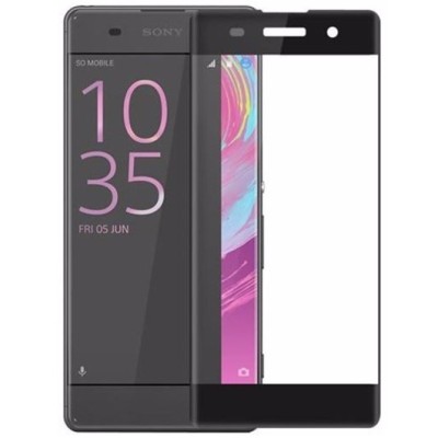 Sony Xperia XA „Calans“ 9H Tempered Glass sustiprintos apsaugos juodas pilnai dengiantis apsauginis ekrano stiklas 0,26 mm / Pri