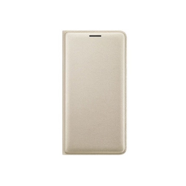 „Samsung“ Flip Wallet Cover atverčiamas dėklas - auksinis (Galaxy J3 2016)