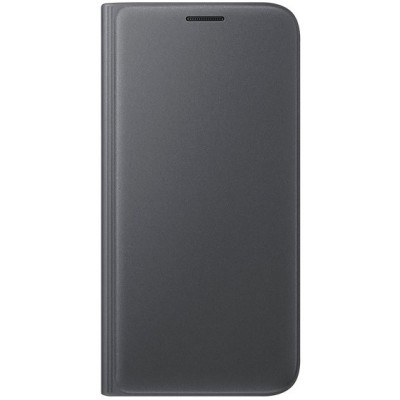 Samsung Galaxy S7 (G930) originalus Flip Wallet Cover atverčiamas juodas odinis dėklas - piniginė / Priedai.lt