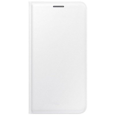 Samsung Galaxy J5 2016 (J510) originalus Flip Wallet Cover atverčiamas baltas odinis dėklas - piniginė / Priedai.lt