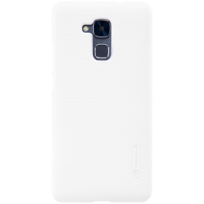 Huawei Honor 5c (Honor 7 Lite)  Nillkin Frosted Shield baltas plastikinis dėklas + apsauginė ekrano plėvelė / Priedai.lt