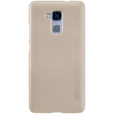 Huawei Honor 5c (Honor 7 Lite)  Nillkin Frosted Shield auksinis plastikinis dėklas + apsauginė ekrano plėvelė / Priedai.lt