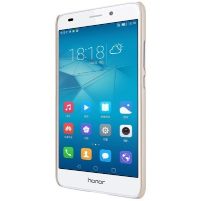 Huawei Honor 5c (Honor 7 Lite)  Nillkin Frosted Shield auksinis plastikinis dėklas + apsauginė ekrano plėvelė / Priedai.lt