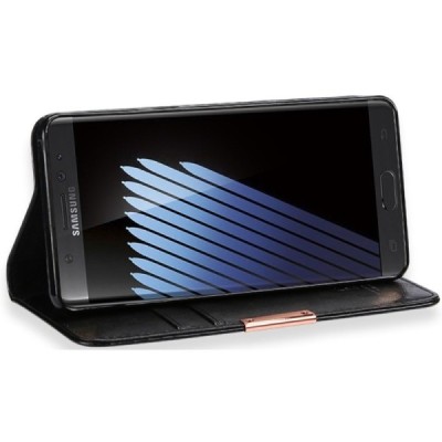„Kalaideng“ Royale atverčiamas juodas odinis Samsung Galaxy Note 7 (N930) dėklas / Priedai.lt