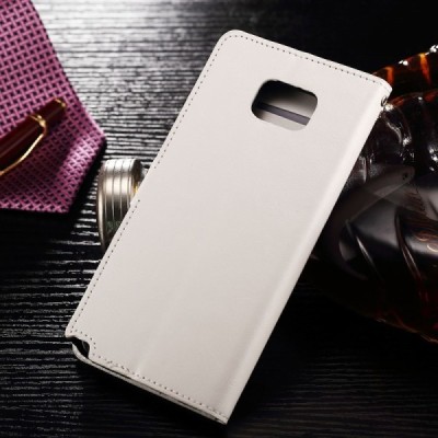 Samsung Galaxy Note 7 (N930) atverčiamas baltas odinis dėklas - piniginė / Priedai.lt