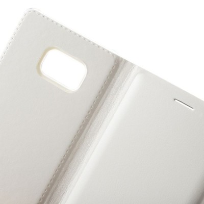 Samsung Galaxy Note 7 (N930) baltas odinis atverčiamas Smart Wallet dėklas - piniginė / Priedai.lt