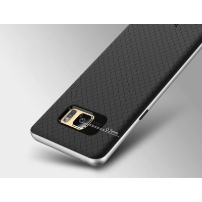 Samsung Galaxy Note 7 (N930) „IPAKY“ kieto silikono TPU juodas (sidabriniais apvadais) dėklas - nugarėlė / Priedai.lt