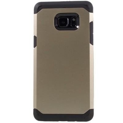 Sustiprintos apsaugos Samsung Galaxy Note 7 (N930) auksinis kieto silikono (TPU) ir plastiko dėklas / Priedai.lt
