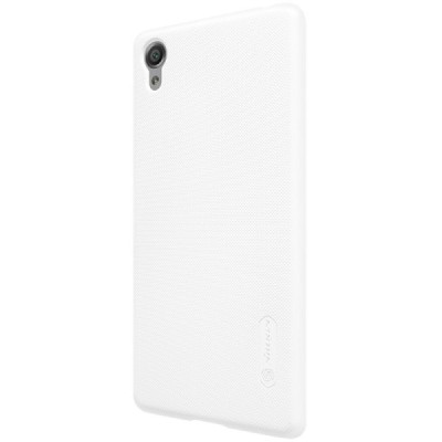Nillkin Frosted Shield Sony Xperia X (F5121, F5122) auksinis plastikinis dėklas + apsauginė ekrano plėvelė / Priedai.lt