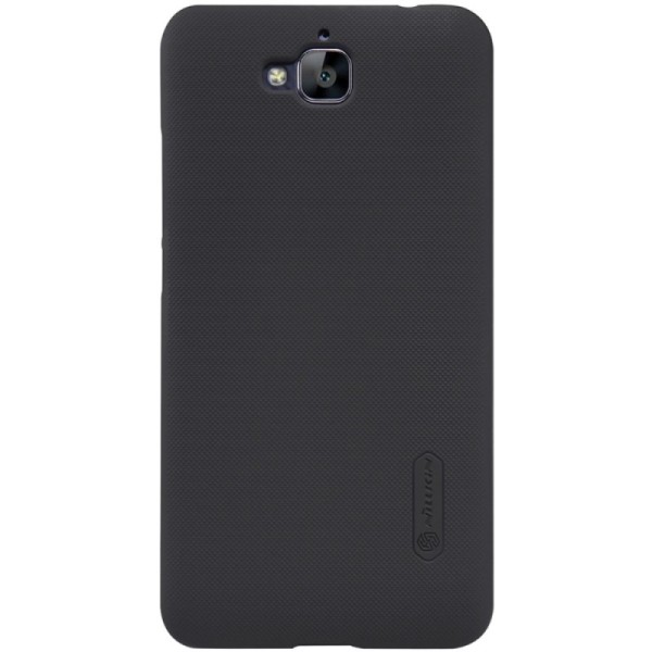 „Nillkin“ Frosted Shield dėklas - juodas + apsauginė ekrano plėvelė (Y6 Pro)