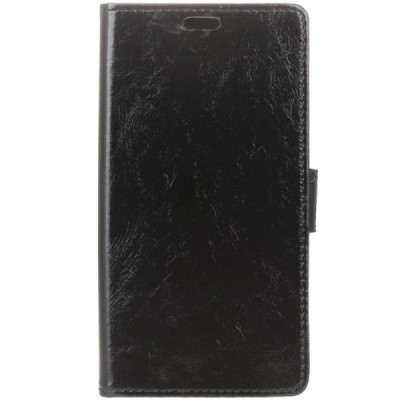 Huawei Y5 II (Huawei Y5 2, Huawei Honor 5, Huawei Honor Play 5, Huawei Honor 5 Play) atverčiamas juodas odinis dėklas, knygutė -