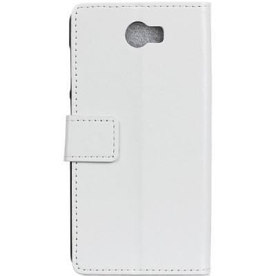 Huawei Y5 II (Huawei Y5 2, Huawei Honor 5, Huawei Honor Play 5, Huawei Honor 5 Play) atverčiamas baltas odinis dėklas, knygutė -