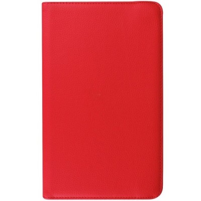 Samsung Galaxy Tab A 7.0 2016 (T280,T285) atverčiamas, sukamas 360 laipsnių, raudonas odinis dėklas - stovas / Priedai.lt