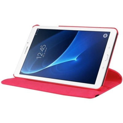 Samsung Galaxy Tab A 7.0 2016 (T280,T285) atverčiamas, sukamas 360 laipsnių, raudonas odinis dėklas - stovas / Priedai.lt