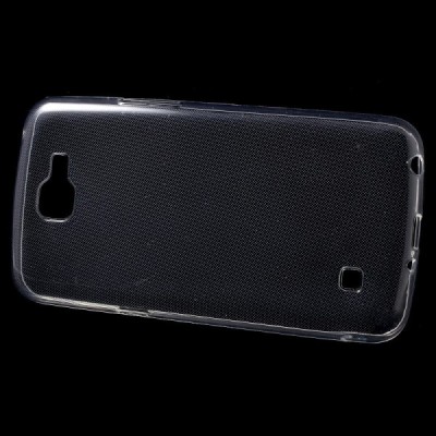 LG K4 (K120E) skaidrus (permatomas) kieto silikono TPU ploniausias pasaulyje bespalvis dėklas / Priedai.lt