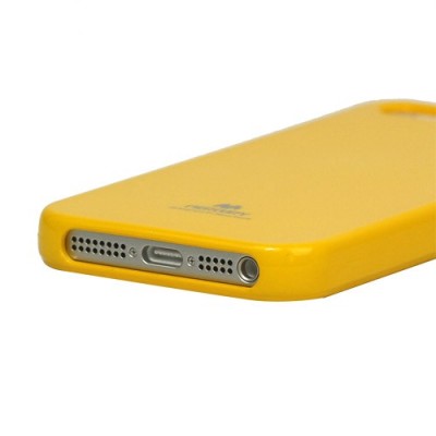 „Mercury“ Color kieto silikono (TPU) geltonas Apple iPhone SE (5, 5s) dėklas (dėkliukas) / Priedai.lt