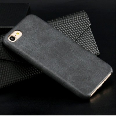 „USAMS“ Slim Leather Bob serijos Apple iPhone 7 (iPhone 8) juodas odinis dėklas - nugarėlė / Priedai.lt