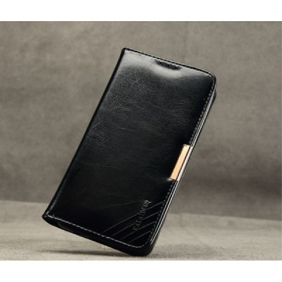 „Kalaideng“ Royale atverčiamas juodas odinis Samsung Galaxy S6 Edge+ Plus (G928) dėklas / Priedai.lt