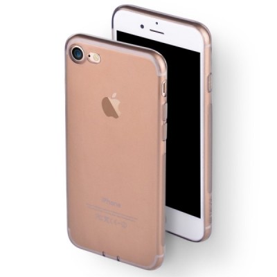 Apple iPhone 7 (iPhone 8) „Devia“ Naked Case TPU ploniausias silikoninis skaidrus permatomas dėklas ir apsauginis ekrano stiklas