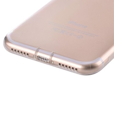Apple iPhone 7 (iPhone 8) „Devia“ Naked Case TPU ploniausias silikoninis skaidrus permatomas dėklas ir apsauginis ekrano stiklas