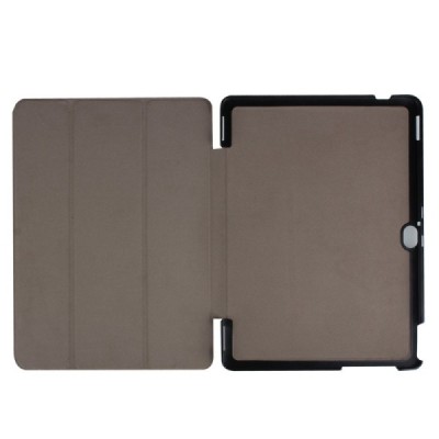 Huawei MediaPad M2 10 atverčiamas baltas odinis dėklas - knygutė / Priedai.lt