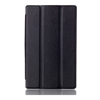 Lenovo Tab3 7 Essential (710, 710F, 710I) atverčiamas juodas odinis dėklas - knygutė / Priedai.lt