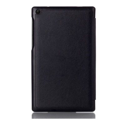 Lenovo Tab3 7 Essential (710, 710F, 710I) atverčiamas juodas odinis dėklas - knygutė / Priedai.lt
