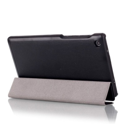 Lenovo Tab3 7 Essential (710, 710F, 710I) atverčiamas juodas odinis dėklas - knygutė / Priedai.lt