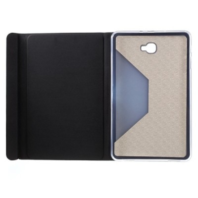 Samsung Galaxy Tab A 10,1 2016 (T580, T585) Smart Case atverčiamas juodas odinis dėklas - knygutė / Priedai.lt