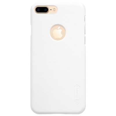 Nillkin Frosted Shield Apple iPhone 7 Plus (iPhone 8 Plus) baltas plastikinis dėklas + apsauginė ekrano plėvelė / Priedai.lt