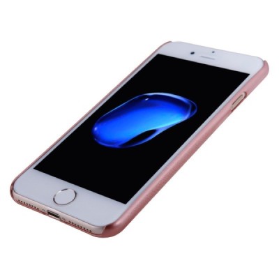 Nillkin Frosted Shield Apple iPhone 7 Plus (iPhone 8 Plus) rožinis plastikinis dėklas + apsauginė ekrano plėvelė / Priedai.lt