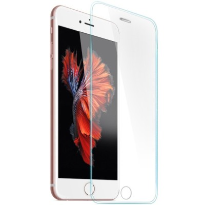 iPhone 6 Plus (6s+) Tempered Glass sustiprintos apsaugos skaidrus pilnai dengiantis apsauginis ekrano stiklas su silikoniniais (
