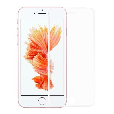 iPhone 6 Plus (6s+) Tempered Glass sustiprintos apsaugos skaidrus pilnai dengiantis apsauginis ekrano stiklas su silikoniniais (