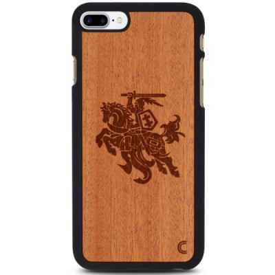 Apple iPhone 7 Plus (iPhone 8 Plus) „Crafted Cover“ Vytis natūralaus medžio dėklas (šviesus medis) / Priedai.lt