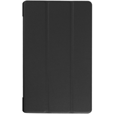Lenovo Tab2 A8-50 (Lenovo Tab3 8.0) atverčiamas juodas odinis dėklas - knygutė / Priedai.lt