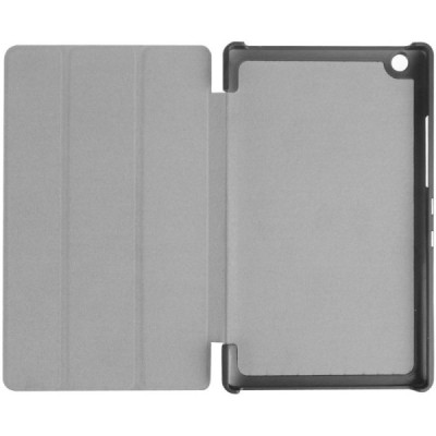 Lenovo Tab2 A8-50 (Lenovo Tab3 8.0) atverčiamas juodas odinis dėklas - knygutė / Priedai.lt