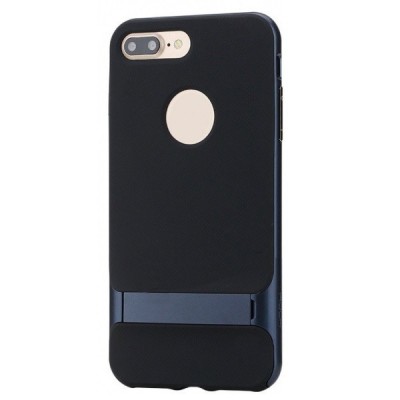 „Rock“ Royce Kickstand sustiprintos apsaugos Apple iPhone 7 (iPhone 8) juodas, tamsiai mėlynas kieto silikono (TPU) ir plastiko 