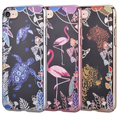 Apple iPhone 7 (iPhone 8) „Devia“ Turtle juodas elegantiškas plastikinis dėklas sidabriniais apvadais  / Priedai.lt