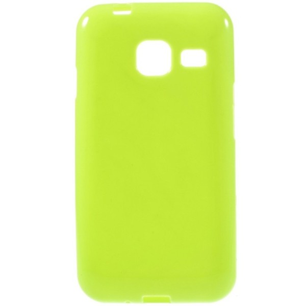 Kieto silikono (TPU) dėklas - žalias (Galaxy J1 mini)
