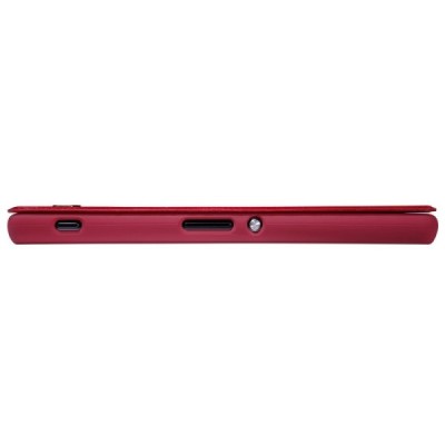 Prabangus „Nillkin“ Qin serijos raudonas odinis atverčiamas Sony Xperia XA Ultra (F3212, F3216) dėklas / Priedai.lt