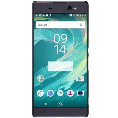 Nillkin Frosted Shield Sony Xperia XA Ultra (F3212, F3216) juodas plastikinis dėklas + apsauginė ekrano plėvelė / Priedai.lt
