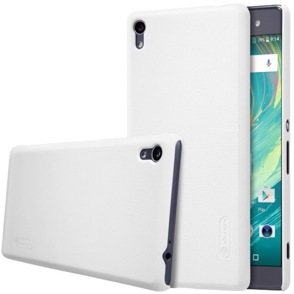 „Nillkin“ Frosted Shield dėklas - baltas + apsauginė ekrano plėvelė (Xperia XA Ultra)