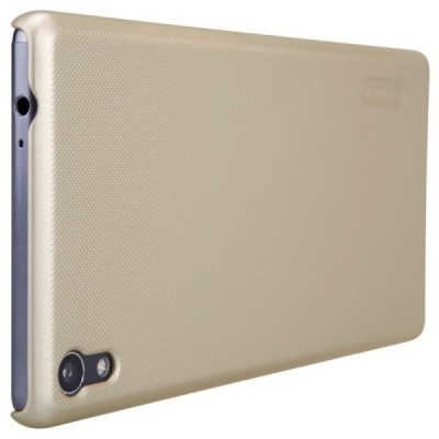 Nillkin Frosted Shield Sony Xperia XA Ultra (F3212, F3216) auksinis plastikinis dėklas + apsauginė ekrano plėvelė / Priedai.lt
