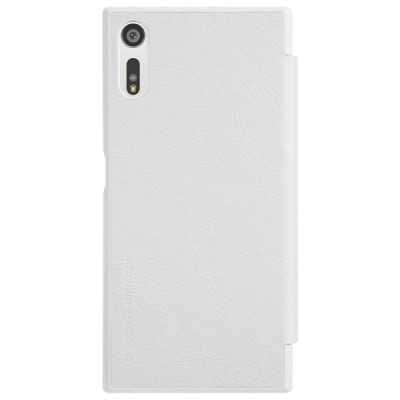 Prabangus „Nillkin“ Qin serijos baltas odinis atverčiamas Sony Xperia XZ (XZs) dėklas - knygutė / Priedai.lt