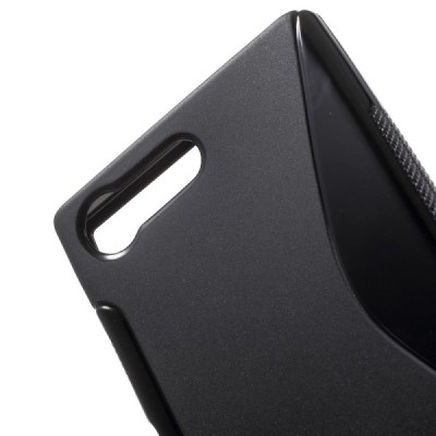 Sony Xperia X Compact (F5321) kieto silikono TPU juodas dėklas - nugarėlė / Priedai.lt