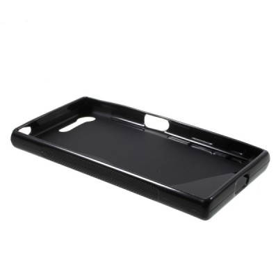 Sony Xperia X Compact (F5321) kieto silikono TPU juodas dėklas - nugarėlė / Priedai.lt