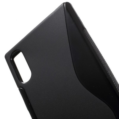 Sony Xperia XZ (Xperia XZs) kieto silikono TPU juodas dėklas - nugarėlė / Priedai.lt