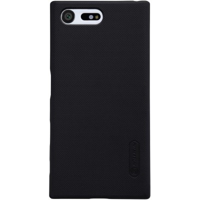 Nillkin Frosted Shield Sony Xperia X Compact (F5321) juodas plastikinis dėklas + apsauginė ekrano plėvelė / Priedai.lt