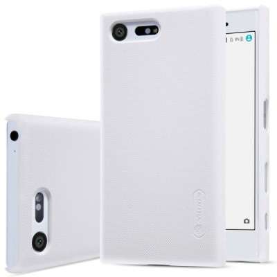 Nillkin Frosted Shield Sony Xperia X Compact (F5321) baltas plastikinis dėklas + apsauginė ekrano plėvelė / Priedai.lt